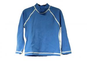 Quality Blue Swim Rash Guard UPF 50+ , Customized Size Rashguard Bathing Suit  for sale