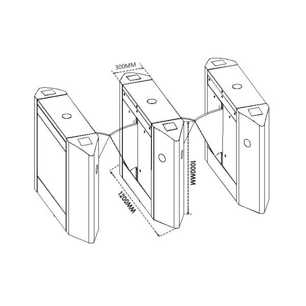 Barcode Flap Barrier Gate