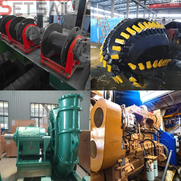 Diesel Enigne Hydraulic Dredger with Suction Pump and Anchor Rod