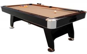 Quality Standard Size 8FT Billiards Game Table Metal Corner With Camel Brown Cloth for sale