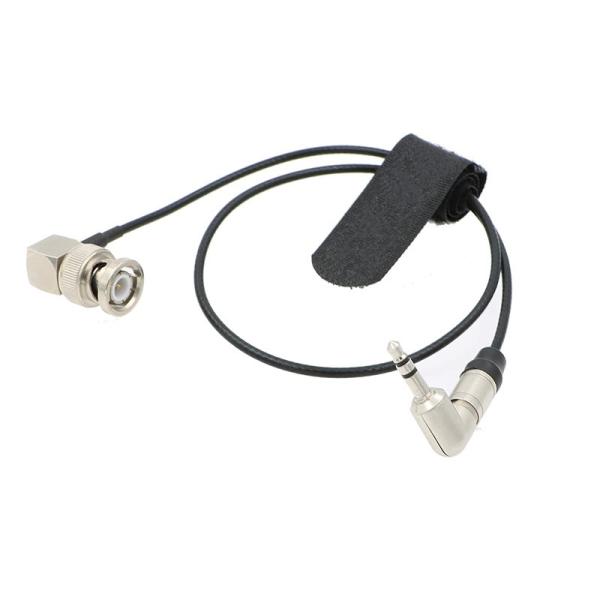 Right Angle Alexa Mini Timecode Cable Jack 3.5mm To BNC 20 Inches Length
