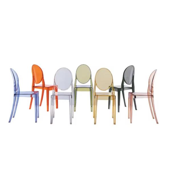 Colourful Pink Chiavari Chairs Polycarbonate Stackable Chiavari Chairs