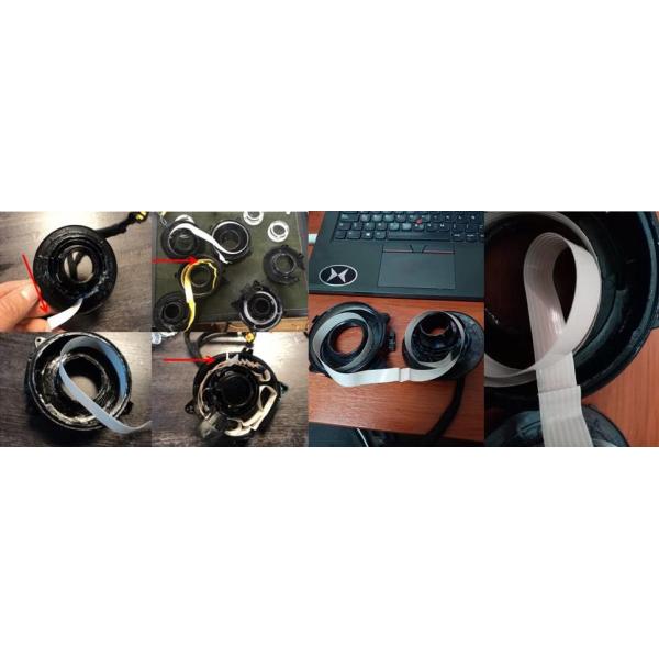 Customized Clock Spring FFC 5 Pin Ribbon Cable , 7 Pin Ribbon Cable For Welding