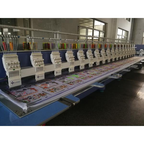 Computerized Operation Flat Embroidery Machine 18 Heads 9 Colors