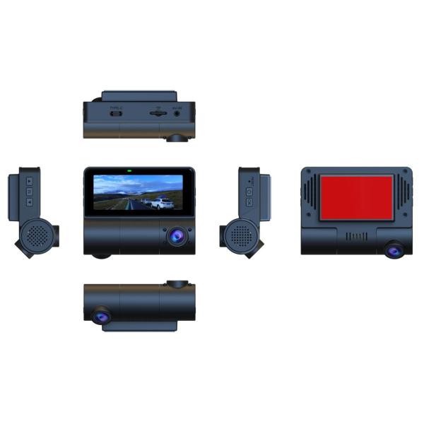 WiFi GPS Car Recorder Dual Recording Invisible 1080P Car Dash Camera with Lens F/NO 1.60