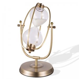 Quality Metal Alloy / Brass Vintage Hourglass 15 Min - 60 Min With Antique Painting for sale