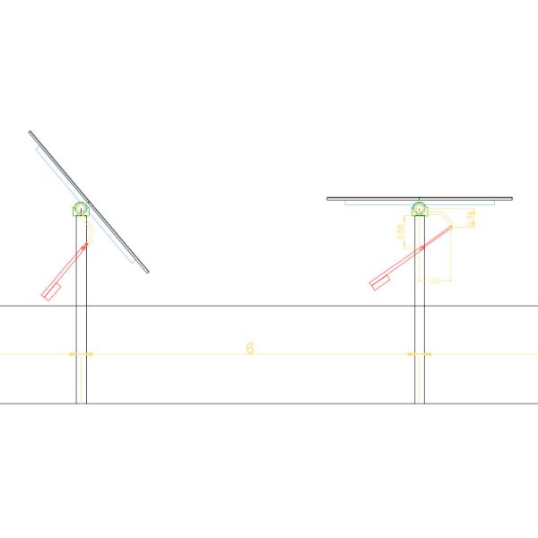 electric linear actuator 24vdc, PV tracking linear actuator 900mm stroke