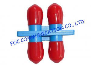 China ST Duplex optical cable adapter / Red Cap multimode fiber optic adapter on sale
