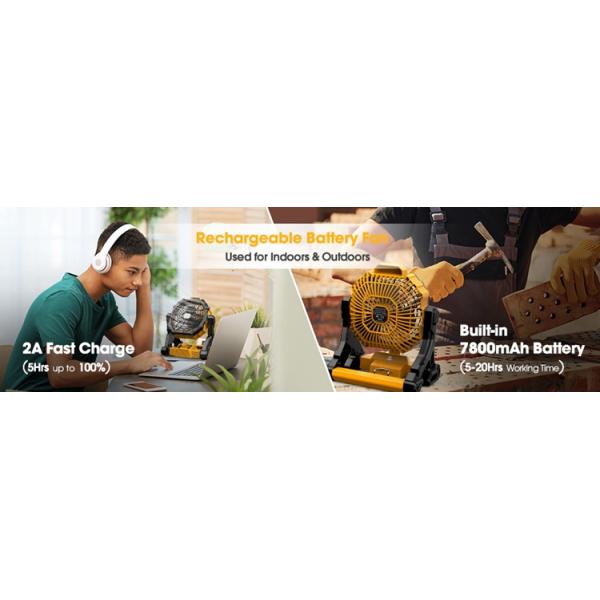 Outdoor Portable Large Wind Power Fan Camping With LED Lights USB Charging Table Fan