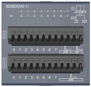 Quality Decowell Automatic Control Multifunctional Modules 8DI8DO Integrated PLC IO Module for sale