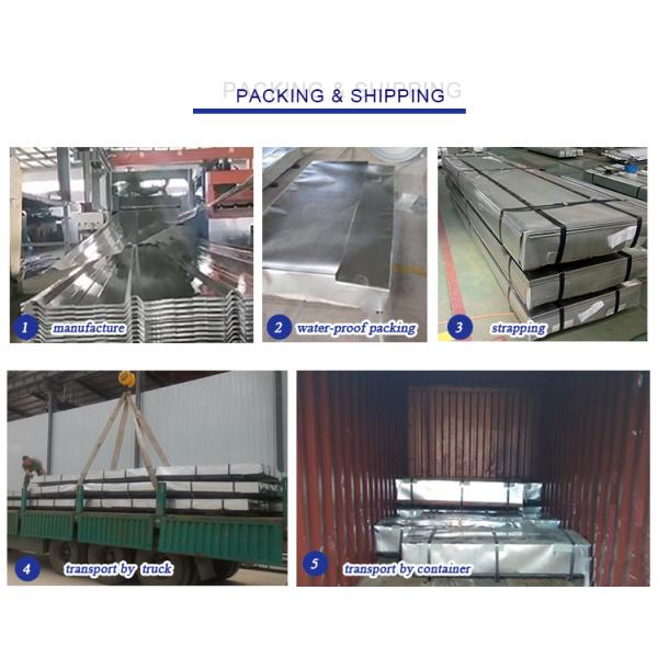 SGCC Waterproof Building High Strength Trapezoidal Type Corrugated Galvanized Steel Roofing Sheet with SIRM Certificate