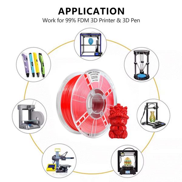 3D Printer PETG Filament Red 1.75mm FDM Forming Technology 3d Printing Filament