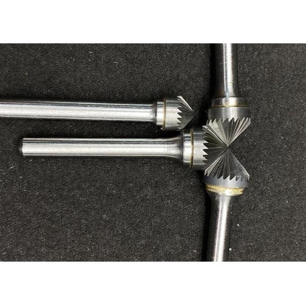 Industrial Cone Carbide Burr Set Tree Shape Carbide Rotary Bits With Radius Pointed End