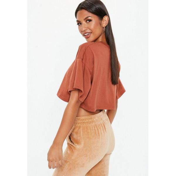 Rust Zip Front Custom Crop Top Clothing Women
