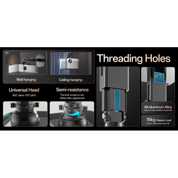 Universal Projector Ceiling Mounts Length Adjustable Projector Ceiling Hanger