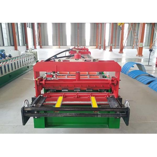 Roofing Panel Trapezoidal Shape Crimping Sheet Metal Roll Forming Machines With Customized Color