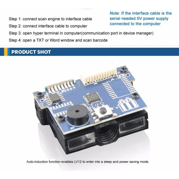USB KB RS232 Interface OEM Scan Module CCD 1D Barcode Scanner Module