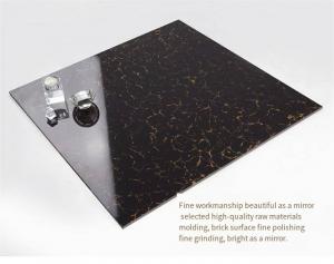 China Square Shiny Porcelain Floor Tiles 600*600mm Black Gold Rose Polished on sale