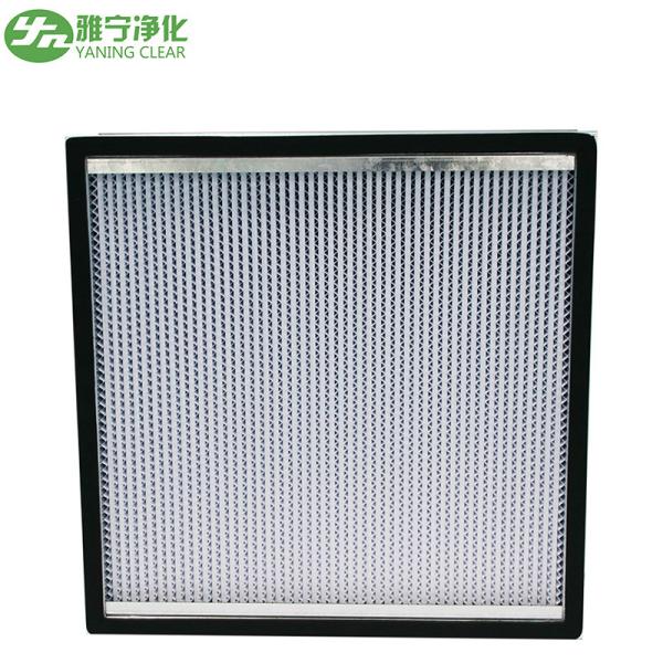 Fiberglass Air Filter Media Deep Pleated HEPA Filter With SS Frame / Aluminum Separator