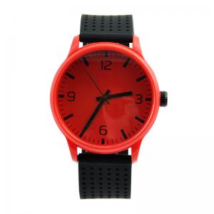 China 3 ATM Waterproof Mens Quartz Watch Silicone Strap Oil Spray Alloy Case on sale