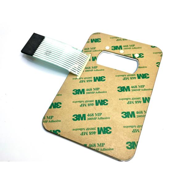 2.54MM ZIF Connector Embedded Embossed Backlit Membrane Switch For Hairdressers