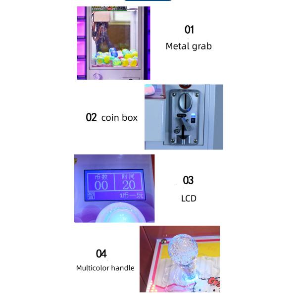 Age 8 Years Mini Toy Vending Toy Claw Machine for 4 Players Design Super Crane Machine