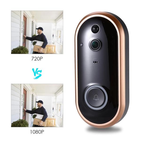 3MP 720P wifi Smart Video Doorbell 2 channel Audio 166° Ultra Wide Angle Lens