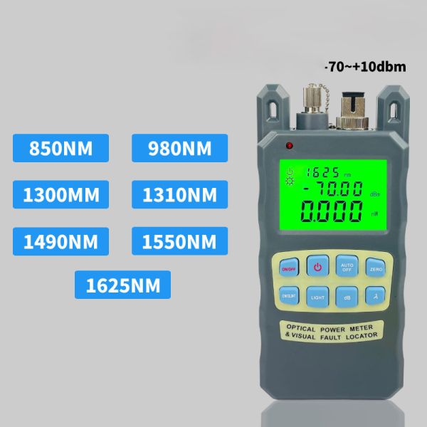 FONGKO 70+10dBm 10mw Fiber Optical Power Meter 10km Cable Tester Tool Visual Fault Locator All-in-One Optical Fiber Cable Tester