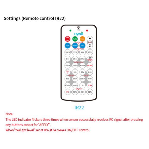 On And Lux Off High Bay Motion Sensor IP20 Remote Control HNS211HB 240VAC