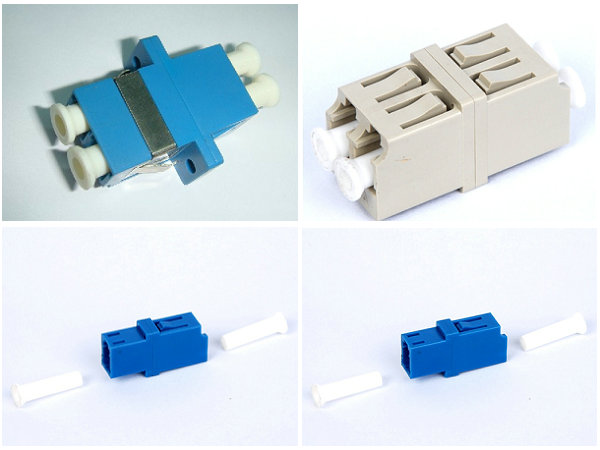 LC OM3 Multi Mode Duplex Fiber Optic Cable Adapter with High Return Loss , SC Shape