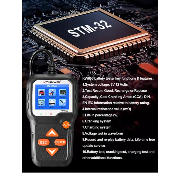 Multi-Languages Vehicle Diagnostic Scanner Battery Tester For All 6-12V Motorcycles in America