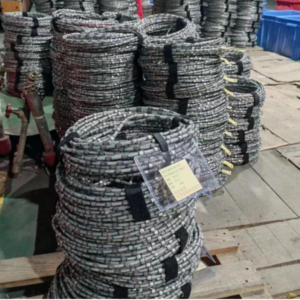 Beads Diameter 11.5mm Diamond Wire Saw Diamond Cutting Rope For Granite Quarry