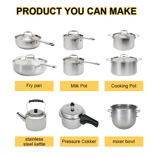 semi auto 4 Column Cookware Production Line 500 Ton Hydraulic Press Machine Deep Drawing for cookware pot and pan