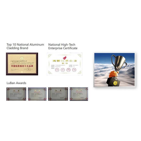 PVDF Coated 1220mm Width 3003 solid Aluminum Cladding Panel Fire Resistance