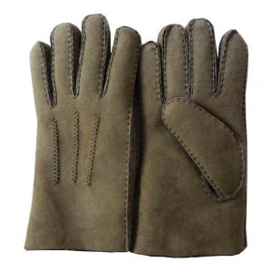 China Brown Warm Leather Gloves , Mens Fitted Leather Gloves Eco - Friendly on sale