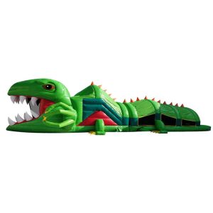 Quality Animal Theme Crocodile Tarpaulin 0.55MM Inflatable Obstacle Course for sale