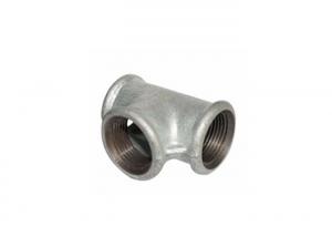 Hot Dipped Pipe Fitting Banded NPT Threads 1*1/2 Malleable Iron Tee