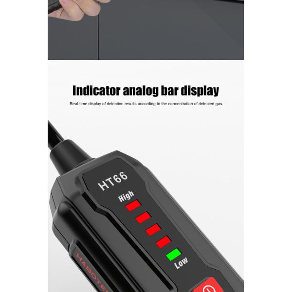 HT66 Gas Leak Detector for Combustible Flammable Natural Methane Gas Visible and Audible Alarm