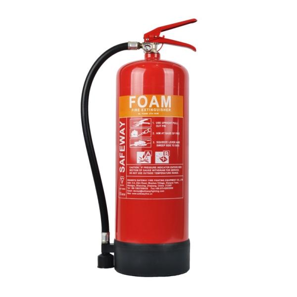 Customized Steel 12 Foam Cartridge Fire Extinguisher 6L Safety Protection