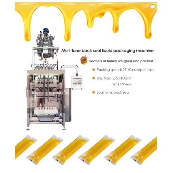 Auto Multi Lane Sachet Packing Multi Lane Track Ketchup Liquid Sachet Packaging Machines Multi Lane Honey Sachet Packing Machine