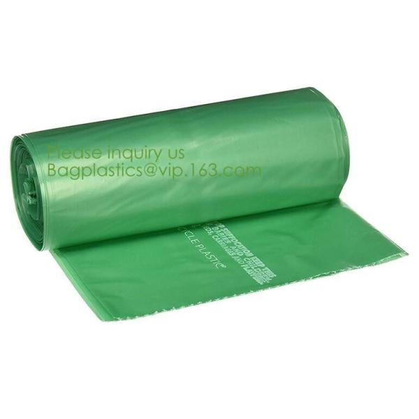 Eco-friendly Roll Compostable Plastic Bag Drawstring Biodegradable Garbage Bags,cornstarch custom compostable biodegrada