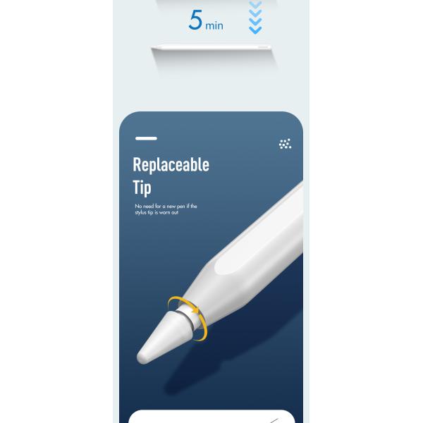 Essager 2022 Sketch White Magnetic Wireless Charging Capacitive Touch Pen for Tablet