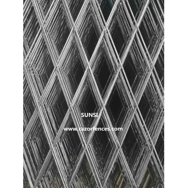 Square Open Welded Galvanized Wire Rhombus hole 2"x 4" Mesh Panel