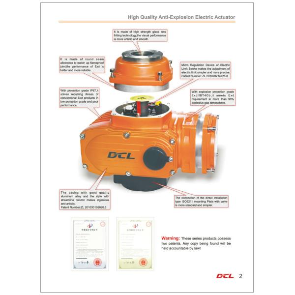 Soft Nitriding Addressing Gear IP68 Explosion Proof Actuator