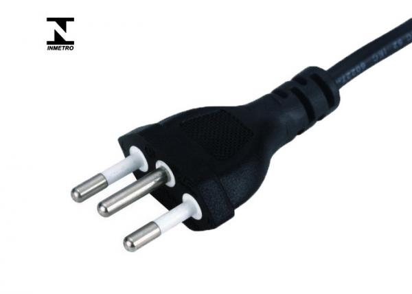 Buy PVC Copper Brazil Inmetro Power Cord 3 Poles JFB-3A Computer Power Supply Cord at wholesale prices