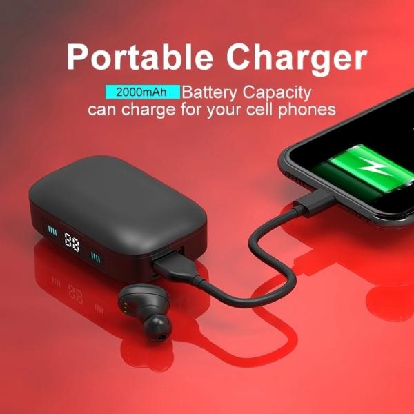 Bluetooth Tws Black Noise Cancelling True Wireless Handsfree Earbuds (for iPhone)