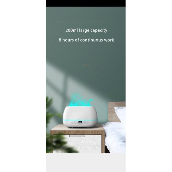 2023 New Design Ultrasonic Flame Diffuser 200ml RGB Light Flame Humidifier With Remote Controller Aroma Diffuser For Household