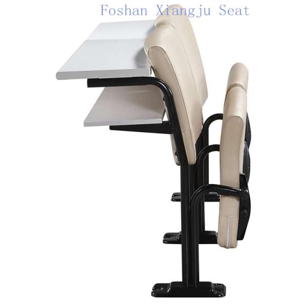 Cold Rolled Steel Frame Geniune Leather with Foam School Desk And Chair With Writing Desk