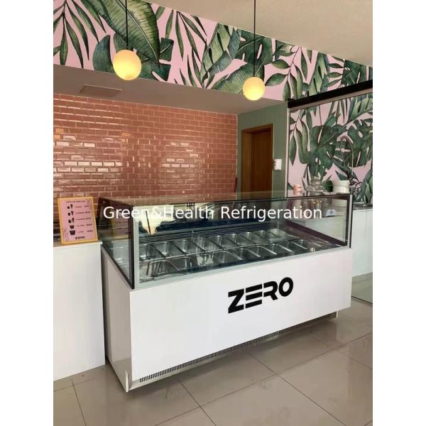 Versatile Storage Container Gelato Display Freezer For Different Types Of Frozen Desserts