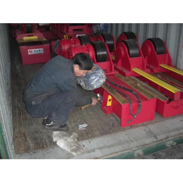 Double Wheel Tank Turning Rolls Lead Screw Adjustable , Pipe Welding Rotator